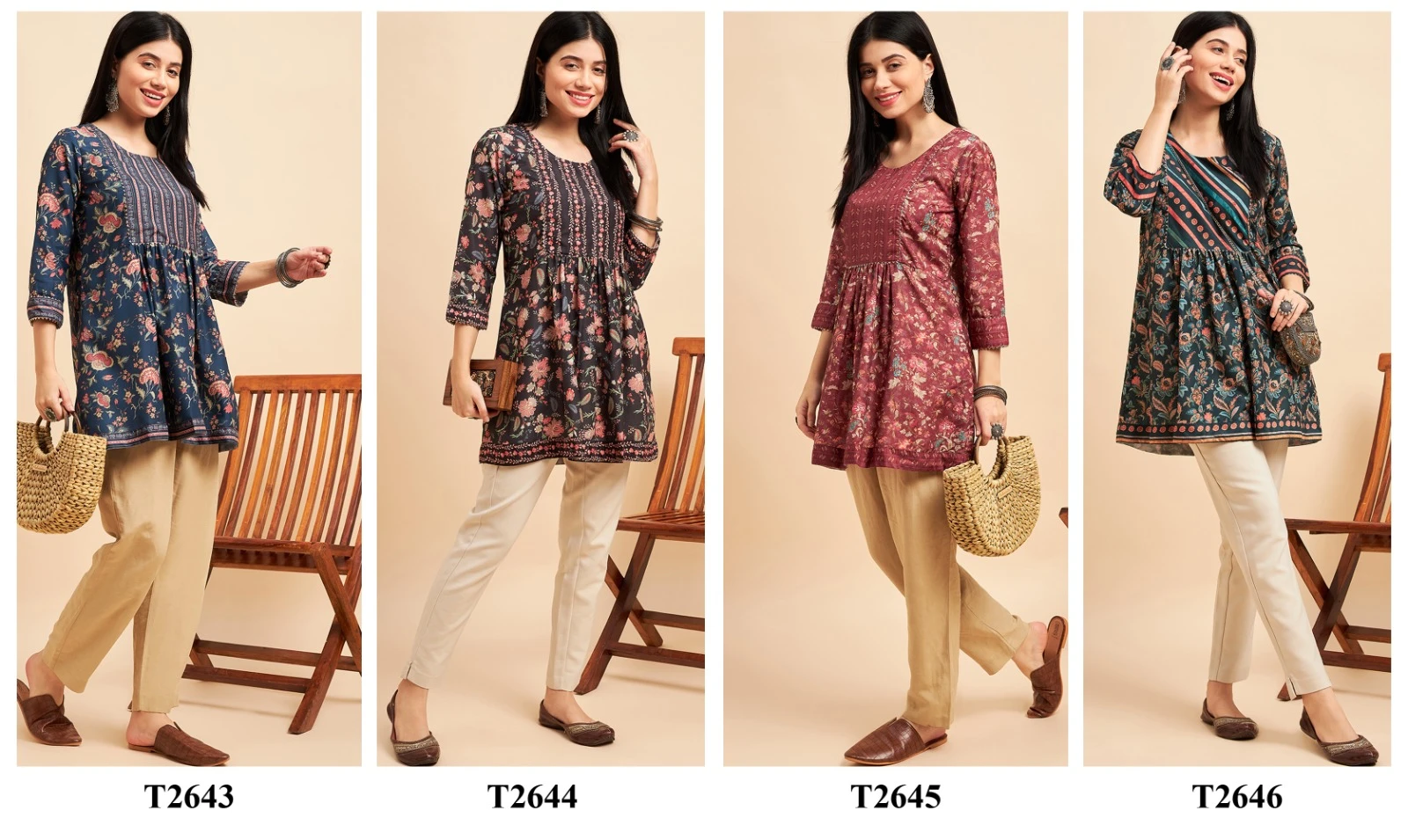 Vardan Ethnic Zeny Vol 10 Chinon Wholesale Short Top Catalog — Wholesale Kurtis, MPA wholesale from Surat — view 5
